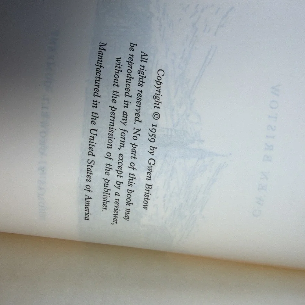 celia garth book, by‎ gwen bristow, 1959 Hardcover